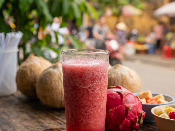 Red Dragon Fruit in Coconut Water at Sai Healthy Corner, Ulhasnagar