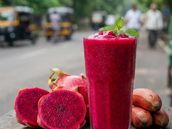 Red Dragon Fruit & Red Banana at Sai Healthy Corner, Ulhasnagar