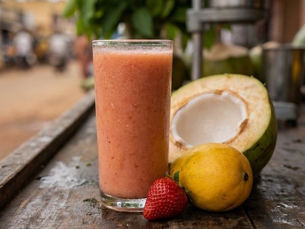 Strawberry & Mango in Coconut Water at Sai Healthy Corner, Ulhasnagar